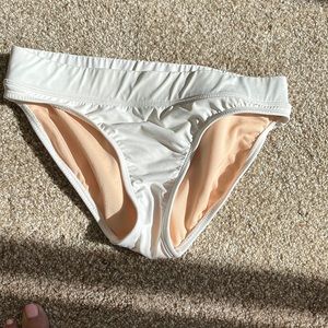 Athleta White Bikini 👙 Bottom mid rise S. New Condition.  No stains, no pulls.